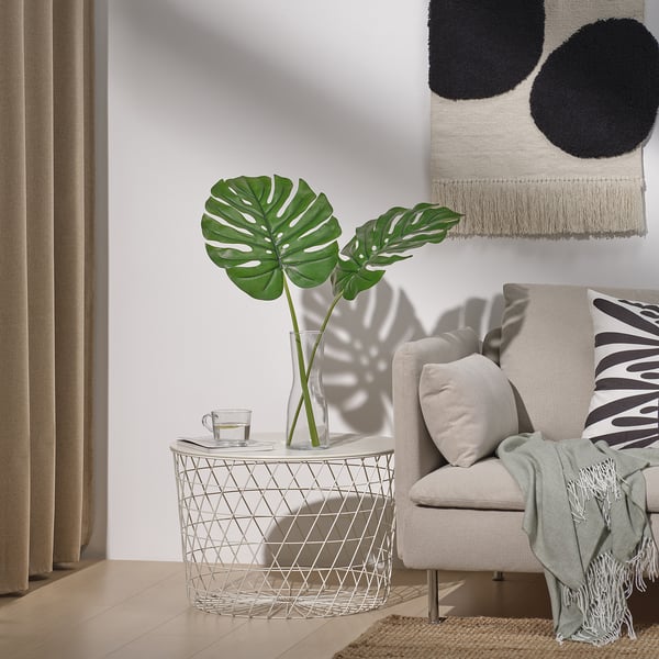 SMYCKA Fleur artificielle, intérieur/extérieur/monstera vert, 80 cm