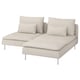 SÖDERHAMN Canapé 2 places, avec méridienne/Gunnared beige