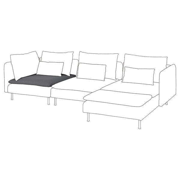 SÖDERHAMN Cous assise à recouv, can 3p, pour remplacement