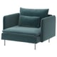 SÖDERHAMN Fauteuil, Alhamn bleu gris foncé