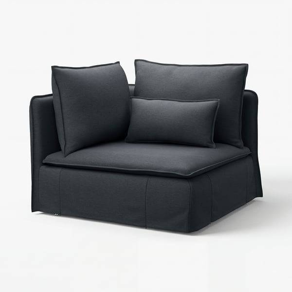 SÖDERHAMN Housse module d'angle, Knäbäck anthracite