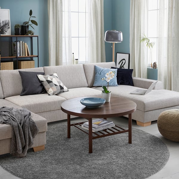 SÖRVALLEN Canapé 4 places + méridienne, Viarp beige/brun