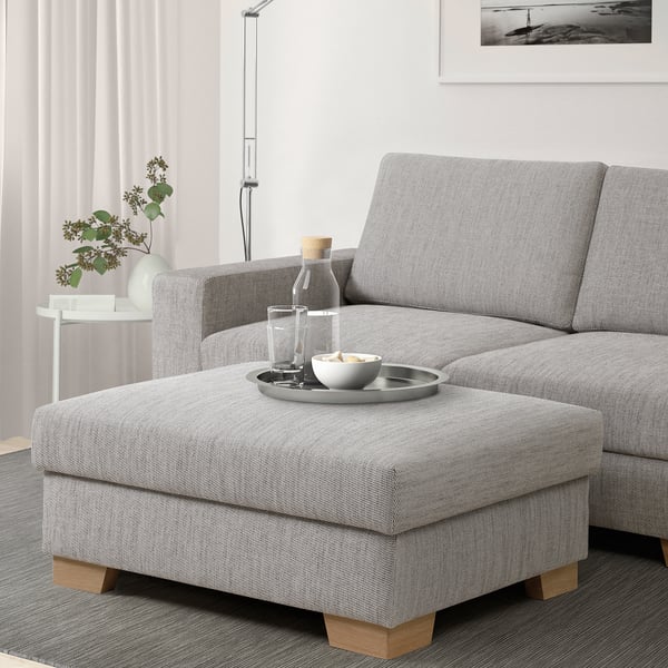 SÖRVALLEN Repose-pieds av rangement, Viarp beige/brun