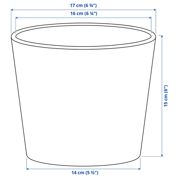 SOJABÖNA Cache-pot, blanc, 15 cm