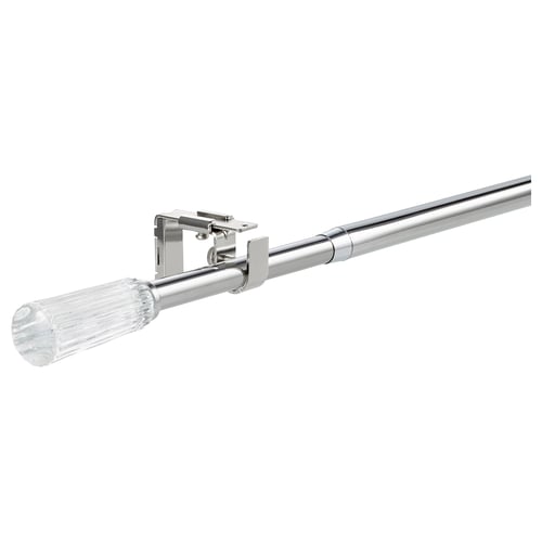 SOLDVÄRGMAL Set tringle à rideaux, couleur argent, 120-210 cm 19 mm