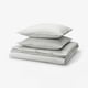 SOLFIBBLA Housse de couette et 2 taies, gris blanc/rayure, 240x220/50x60 cm