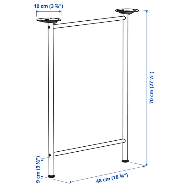 SPÄND Pied, blanc, 70 cm