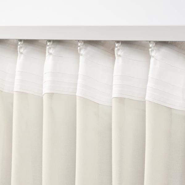 STENFRÖ Rideau voilage, 1pc, beige/ruflette, 300x300 cm