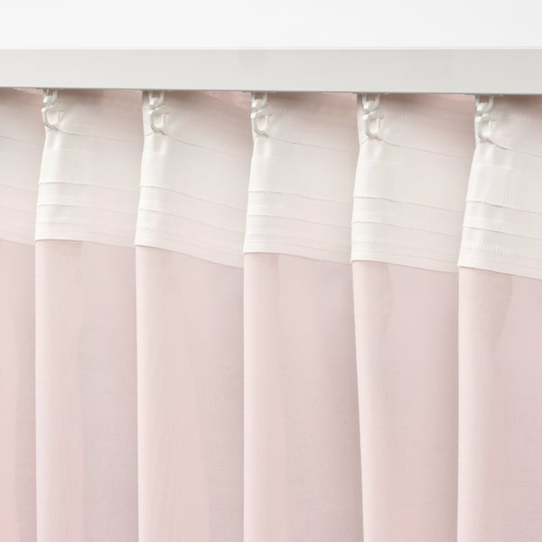STENFRÖ Rideau voilage, 1pc, rose/ruflette, 300x300 cm
