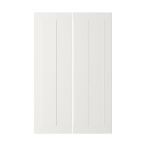 STENSUND Porte élément bas d'angle, 2pcs, blanc, 25x80 cm