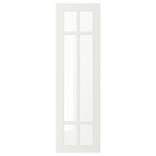 STENSUND Porte vitrée, blanc, 30x100 cm