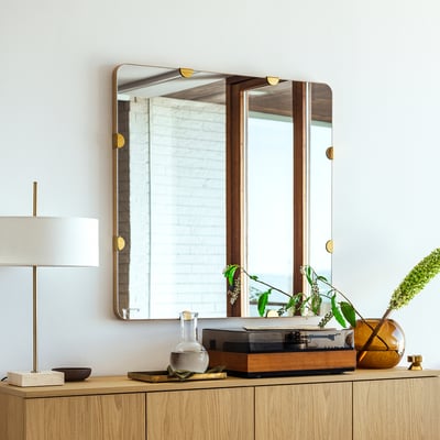 STOCKHOLM 2025 Miroir, plaqué chêne, 90x90 cm