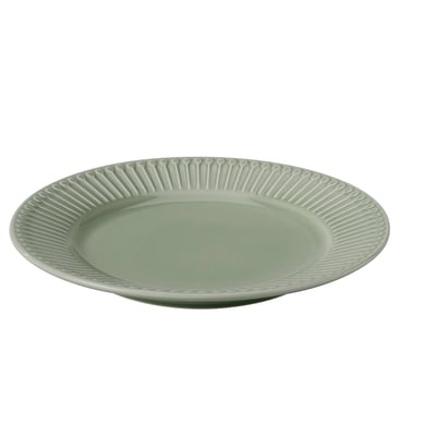 STRIMMIG Petite assiette, grès gris-vert pâle, 21 cm