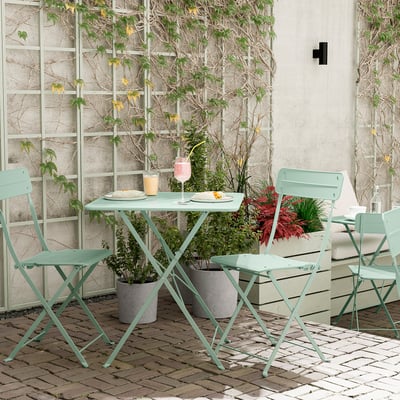 SUNDSÖ Chaise pliante, vert clair extérieur