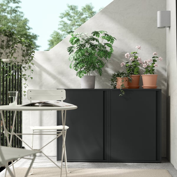 SUNDSÖ Rangement, anthracite extérieur/intérieur, 60x35x86 cm