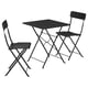 SUNDSÖ Table+ 2 chaises pliantes, extérieur anthracite/anthracite, 65x65 cm