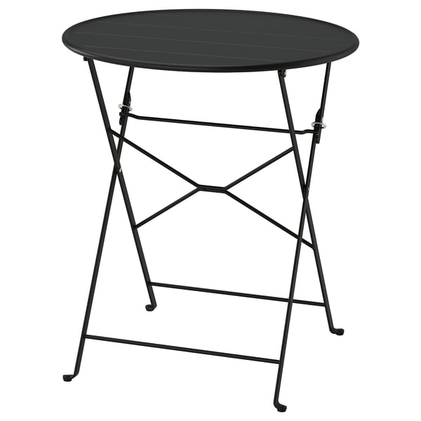 SUNDSÖ Table, anthracite extérieur, 65 cm