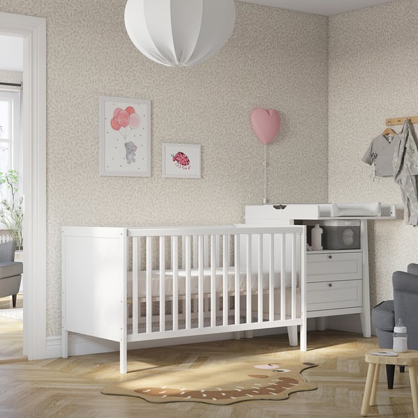 SUNDVIK Lit bébé, blanc, 70x140 cm