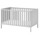 SUNDVIK Lit bébé, gris, 70x140 cm