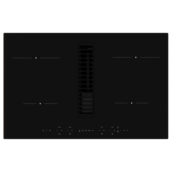 TÄCKNAN Plaque de cuisson av hotte intégrée, IKEA 300 noir, 80 cm