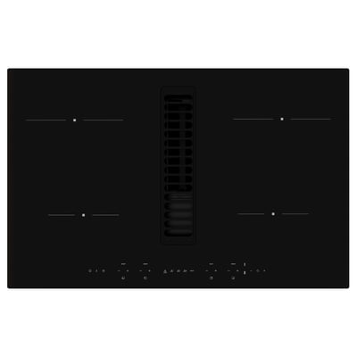 TÄCKNAN Plaque de cuisson av hotte intégrée, IKEA 300 noir, 80 cm