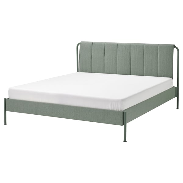 TÄLLÅSEN Cadre de lit matelassé, Kulsta gris vert, 180x200 cm