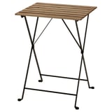 TÄRNÖ Table, extérieur, noir/teinté brun clair, 55x54 cm