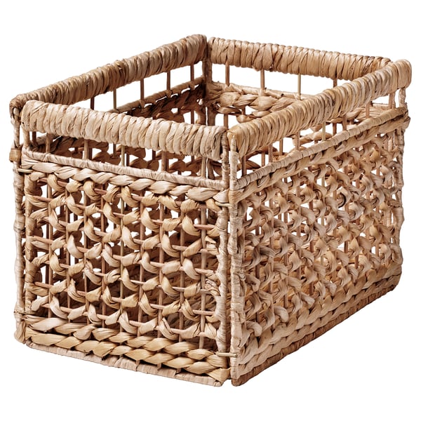 TÄTING Panier, jacinthe d'eau/naturel, 35x25x25 cm