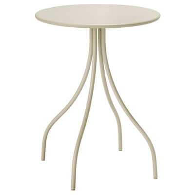 TÅNEBRO Table d'appoint, intérieur/extérieur/beige-gris clair, 46 cm