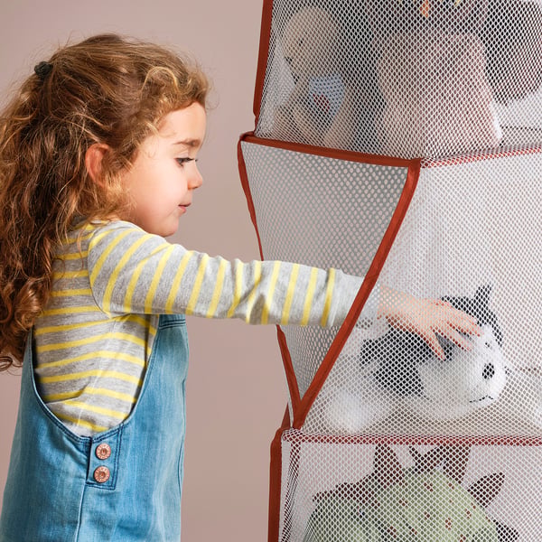 TIGERFINK Rangement 5 compartiments, beige/orange