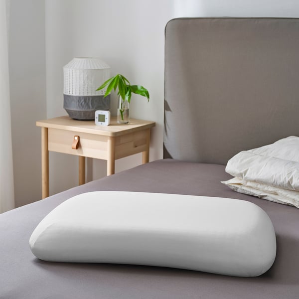 TÖCKENFLY Taie oreiller ergonomique, blanc, 29x43 cm