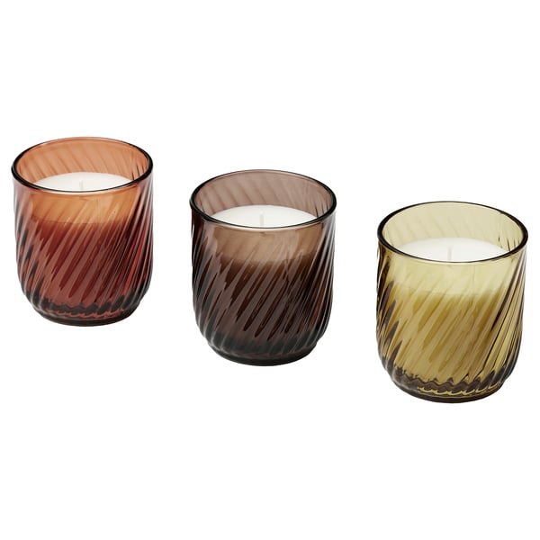 TÖRNFÅGEL Bougie parfumée dans verre, vanille multicolore, 20 hr