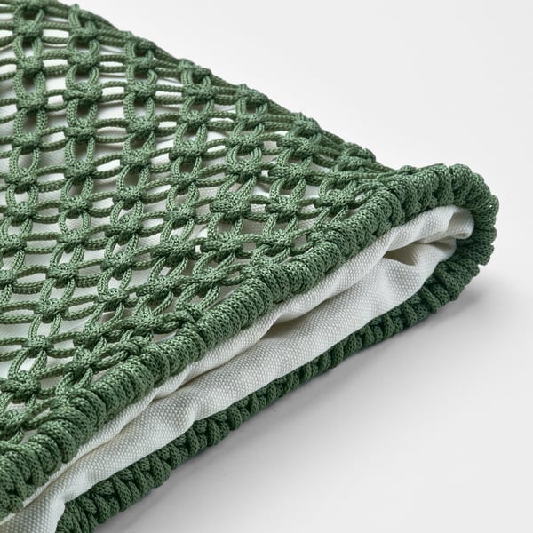 TOFTÖ Housse de coussin, gris-vert foncé extérieur/intérieur, 50x50 cm