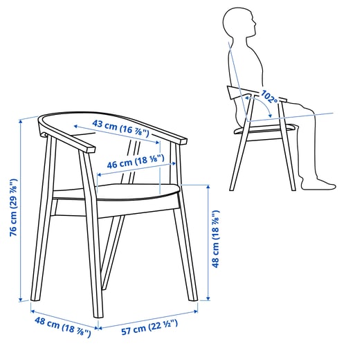 TONSTAD / STOCKHOLM Table et 4 chaises