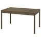 TONSTAD Table extensible, brun placage chêne teinte, 140/196x85 cm