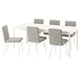 TONSTAD / TONSTAD Table et 6 chaises, blanc cassé/Viarp beige/brun blanc cassé, 200x85 cm