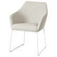 TOSSBERG Chaise, métal blanc/Gunnared beige