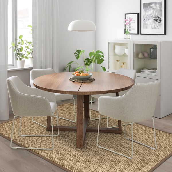 TOSSBERG Chaise, métal blanc/Gunnared beige