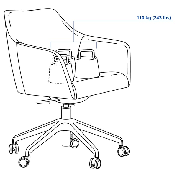 TOSSBERG / LÅNGFJÄLL Chaise conférence, Gunnared beige/blanc