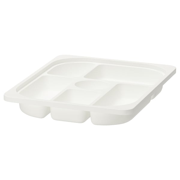 TROFAST Bac avec compartiments, blanc, 42x30x5 cm