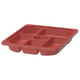TROFAST Bac avec compartiments, rouge, 42x30x5 cm