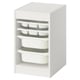 TROFAST Combinaison rangement bacs/plateaux, blanc/blanc, 34x44x56 cm