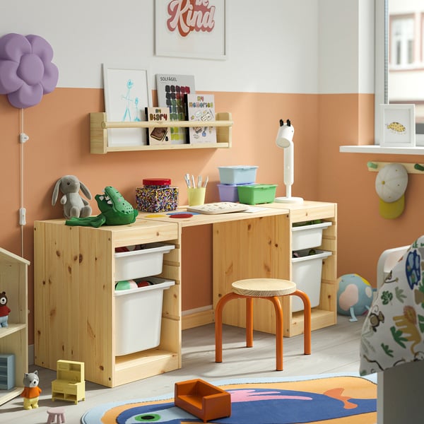 TROFAST Structure, pin teinté blanc clair, 32x44x52 cm
