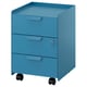 TROTTEN Caisson 3 tiroirs sur roulettes, bleu