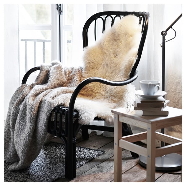 ULLERSLEV Peau de mouton, blanc cassé, 85 cm