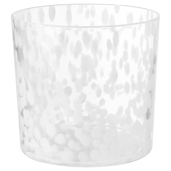 ULLSYREN Cache-pot, à pois blanc, 12 cm