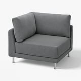 UPPÅKRA Housse module d'angle, Johanneshov gris foncé