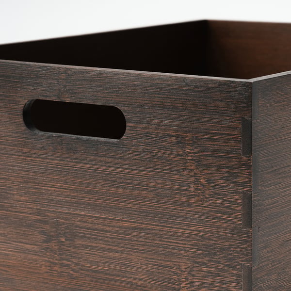 UPPDATERA Boîte de rangement, bambou noir, 24x32x15 cm