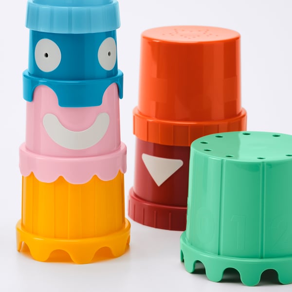 UPPSTÅ Jeu de gobelets, multicolore