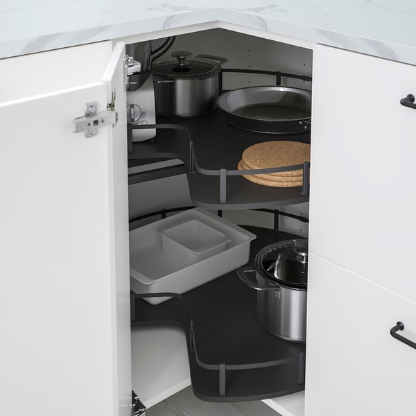 UTRUSTA Rangement pivotant élément d'angle, gris, 88 cm